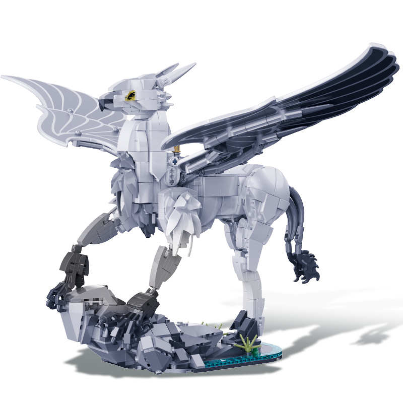 Model Kit Anubis - クリエイティブ MOC 698 個マジックワールドヒポグリフモデルビルディングブロックセット魔法の生き物フィギュアキットレンガのおもちゃ子供のためのギフト
