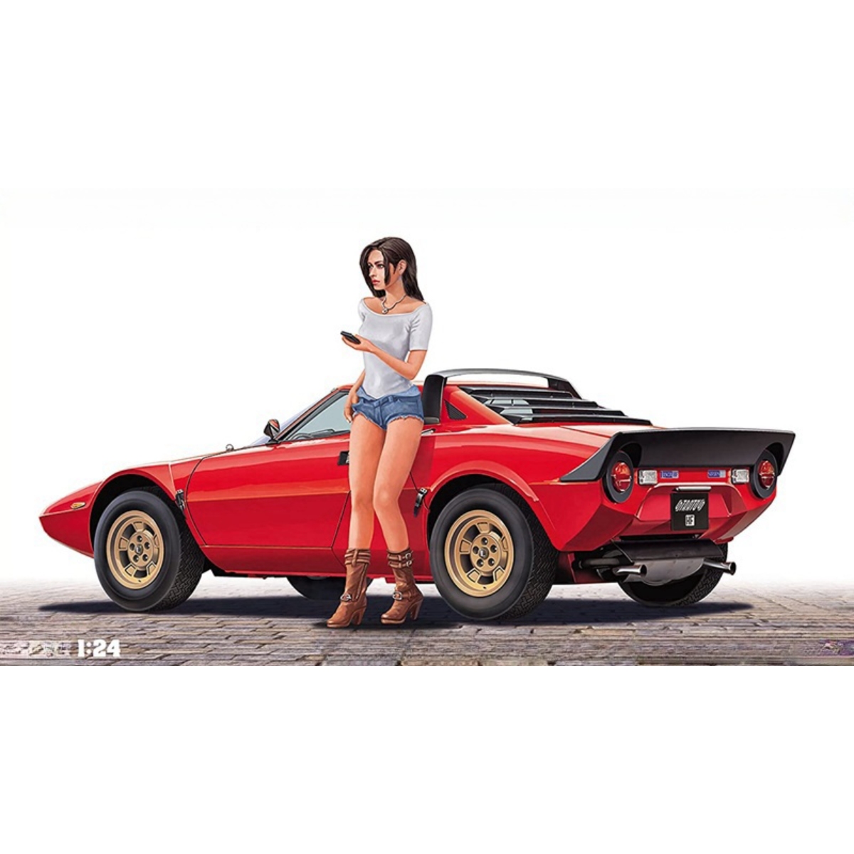 Model Kit Baki - レジンフィギュアキット,未塗装,イタリアの女の子,車なし,組み立てられていない,gk,1122c,1/24