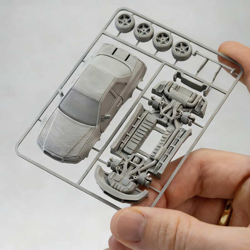 Model Kit Jdm - 1/64スケールGT-Rカーモデル3DプリントミニチュアDIY組み立てキット、JDMカー愛好家向け教育玩具、デスクトップギフト、家の装飾