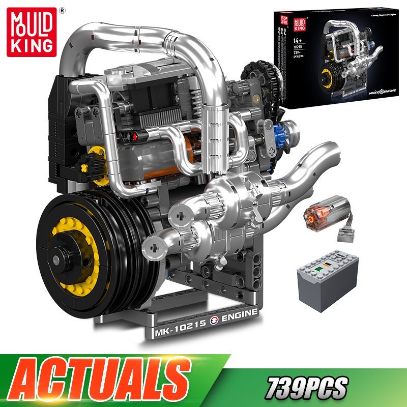 Lego Set Technic - モールドキング 10215 スーパーカーエンジン 組み立てブロック スポーツカーエンジン ブリックセット