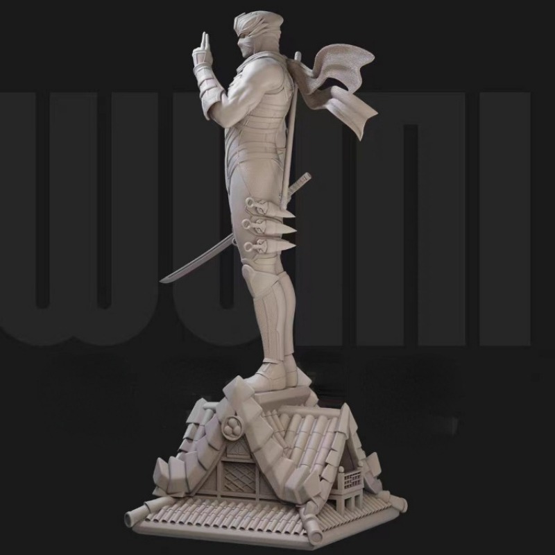 ミニチュア黒衣忍者竜レジンフィギュア,組み立てられたモデルキ - Model Kit Baki のレビューと価格
