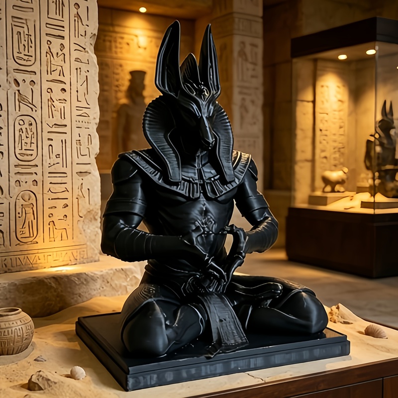 3Dプリント製のハート型アヌビス像、黒いエジプトのジャッカル - Model Kit Anubis のレビューと価格