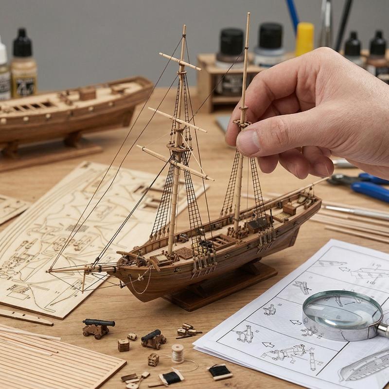 木製船舶模型キット - DIY帆船組み立てモデル、手作り航海 - Model Kit U Boat のレビューと価格