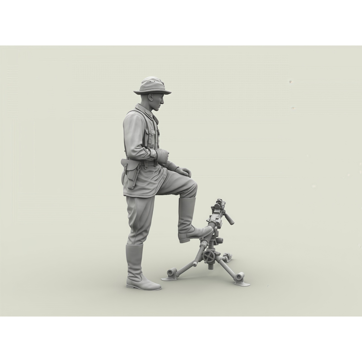 1/35スケール樹脂製未塗装モデルキット、捕獲した機関銃を持 - Model Kit Weapons のレビューと価格