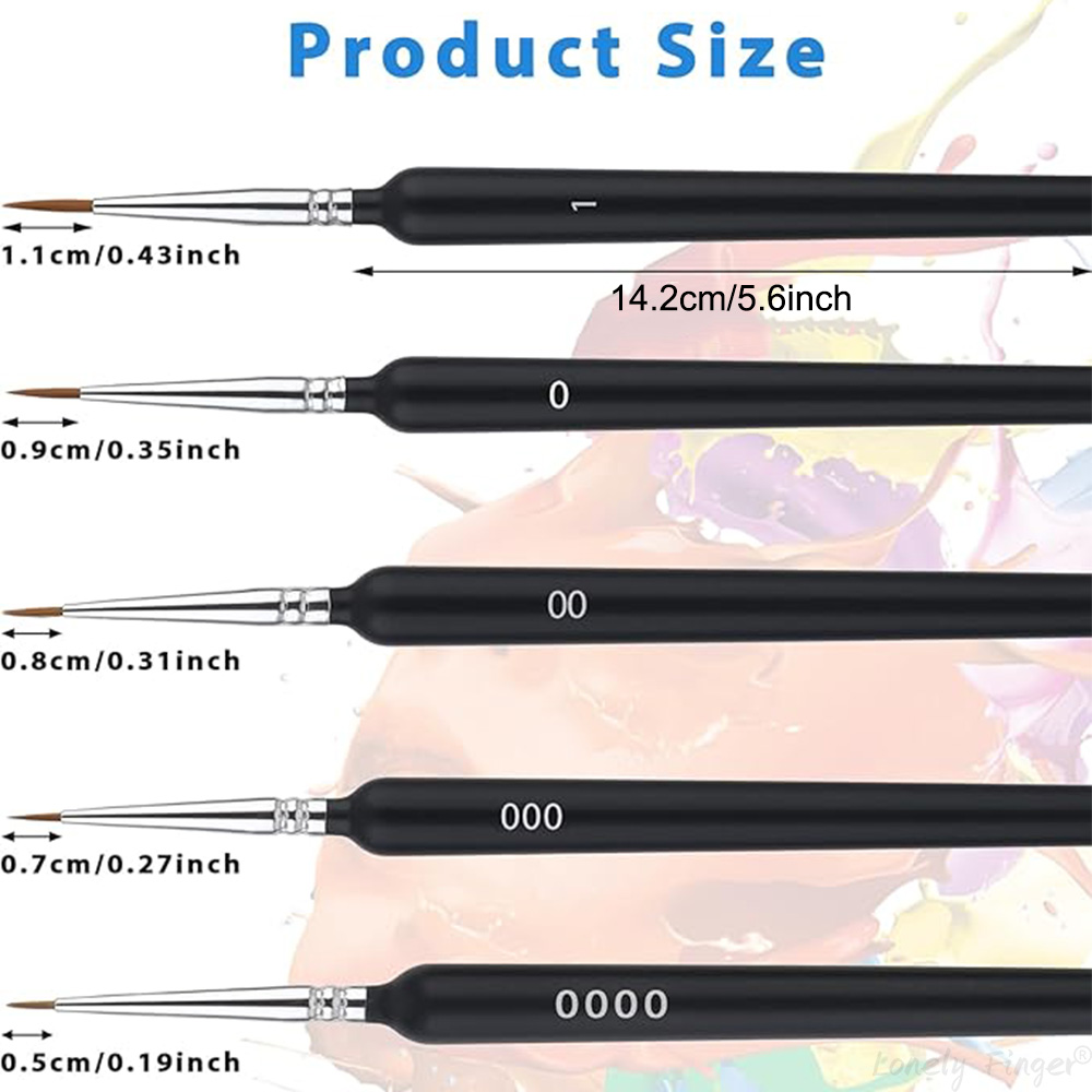 5/11本ペイントブラシセット、アーティスト用ファインディテ - Model Kit Paint Set のレビューと価格