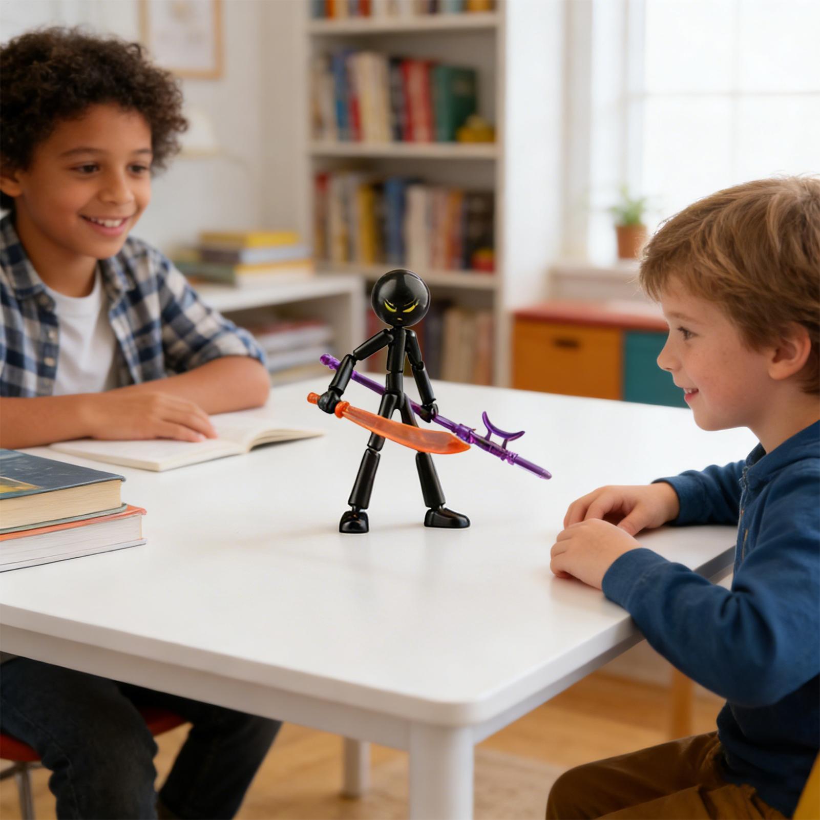 DIYポーズ調整可能なスティックマンフィギュアキット、武器と - Model Kit Weapons のレビューと価格